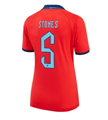 Anglia John Stones #5 Koszulka Wyjazdowych Kobiety MŚ 2022 Krótki Rękaw